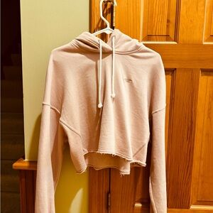 Blush Cropped Hoodie holister M never worn new
